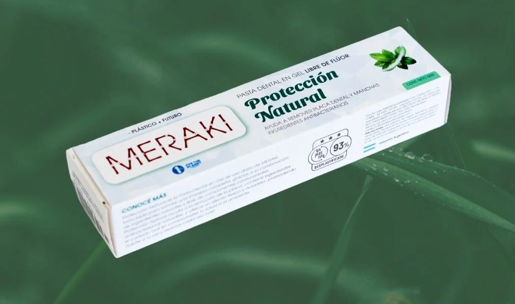 Meraki toothpaste package with the Unplastify Seal